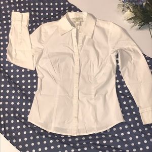 LOFT White Button Up Shirt 2P